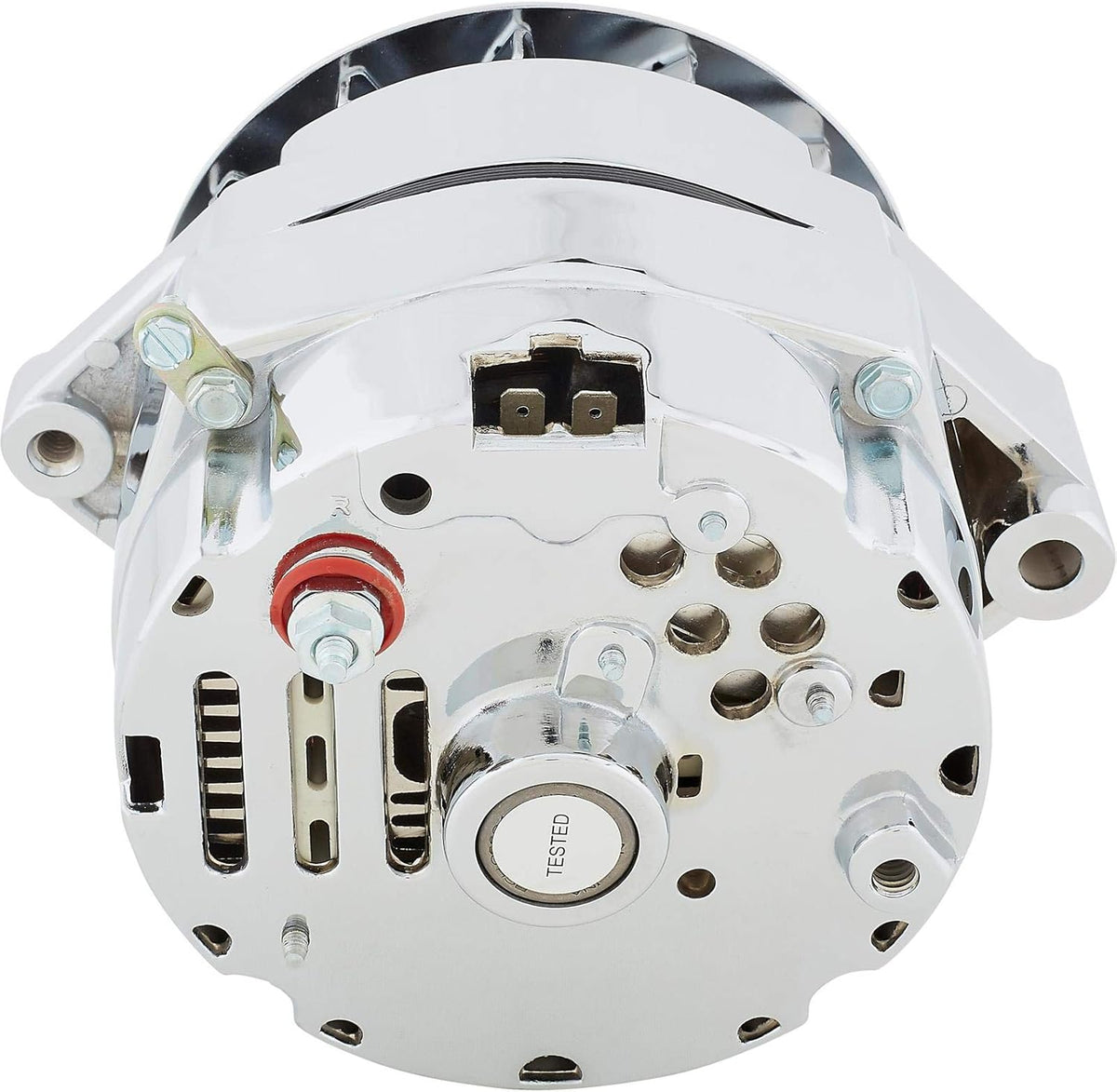Chrome 100 Amp One Wire Alternator with Chrome Bracket J578293