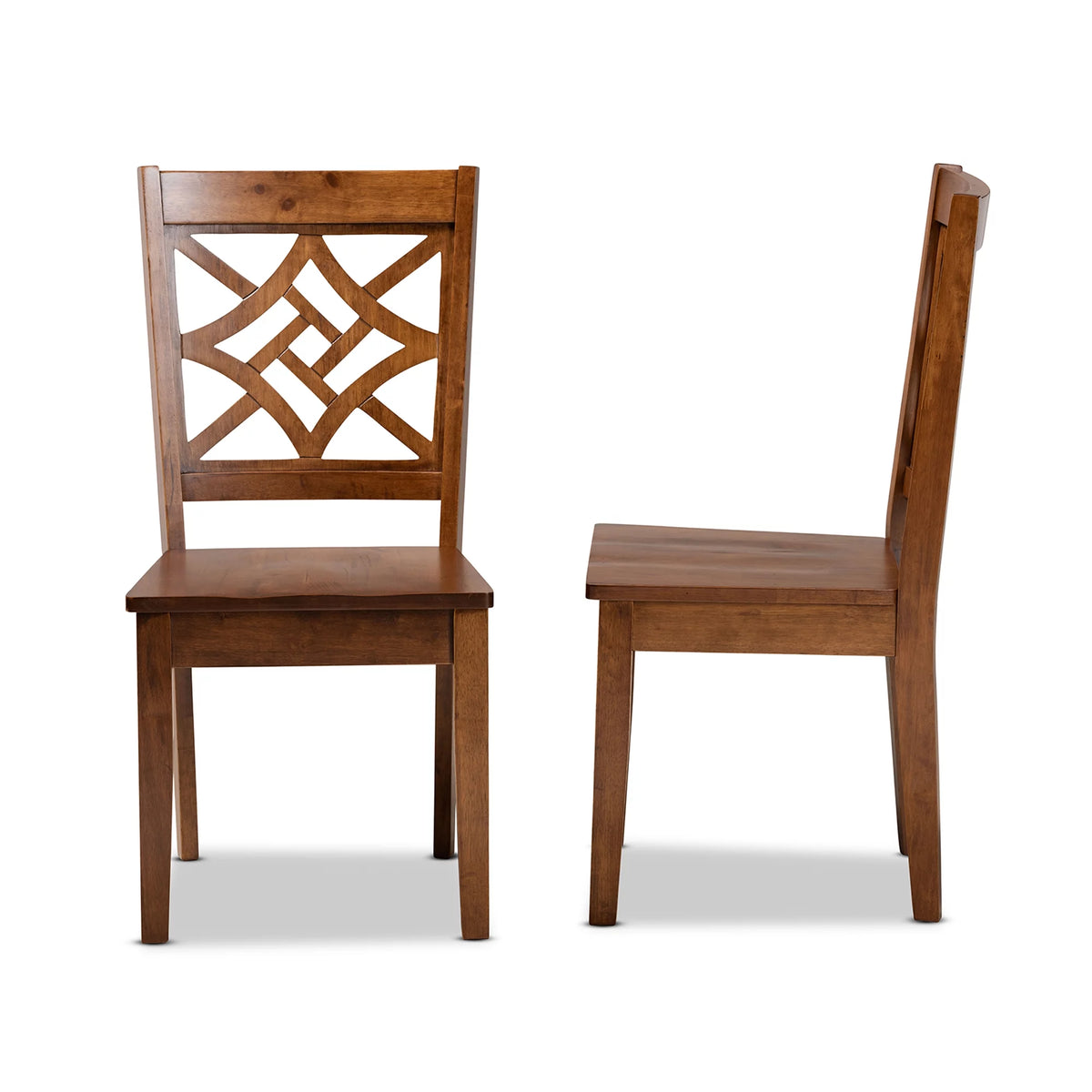 Set of 2 Walnut Brown Dining Chair L735