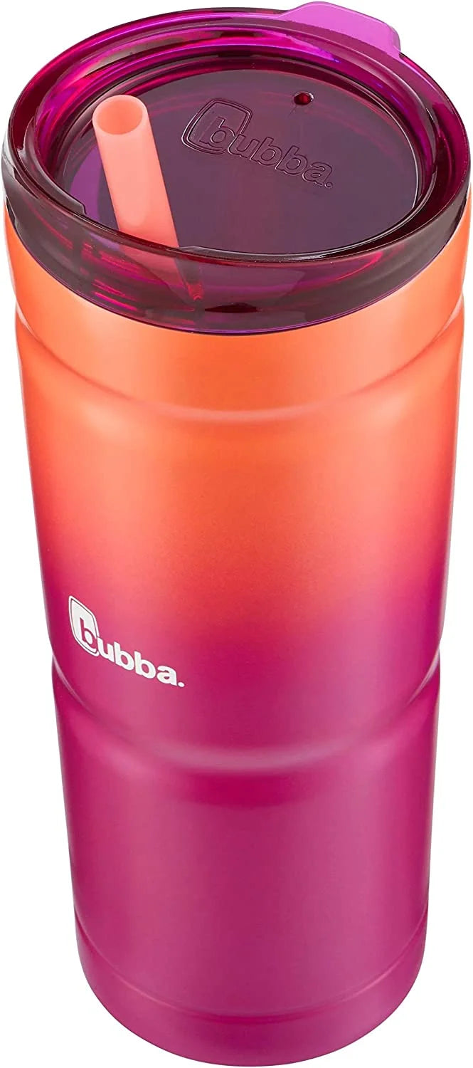 Pink Sorbet Vacuum-Insulated Stainless Steel Tumbler with Lid and Straw, 24oz L949692