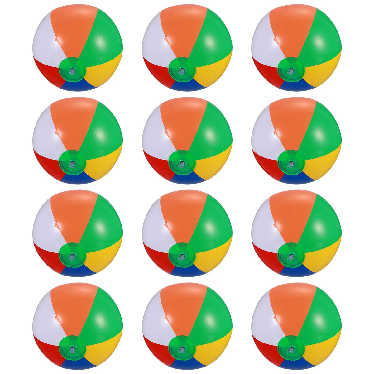12 Pcs Inflatable Beach Balls Pool Toys J344619