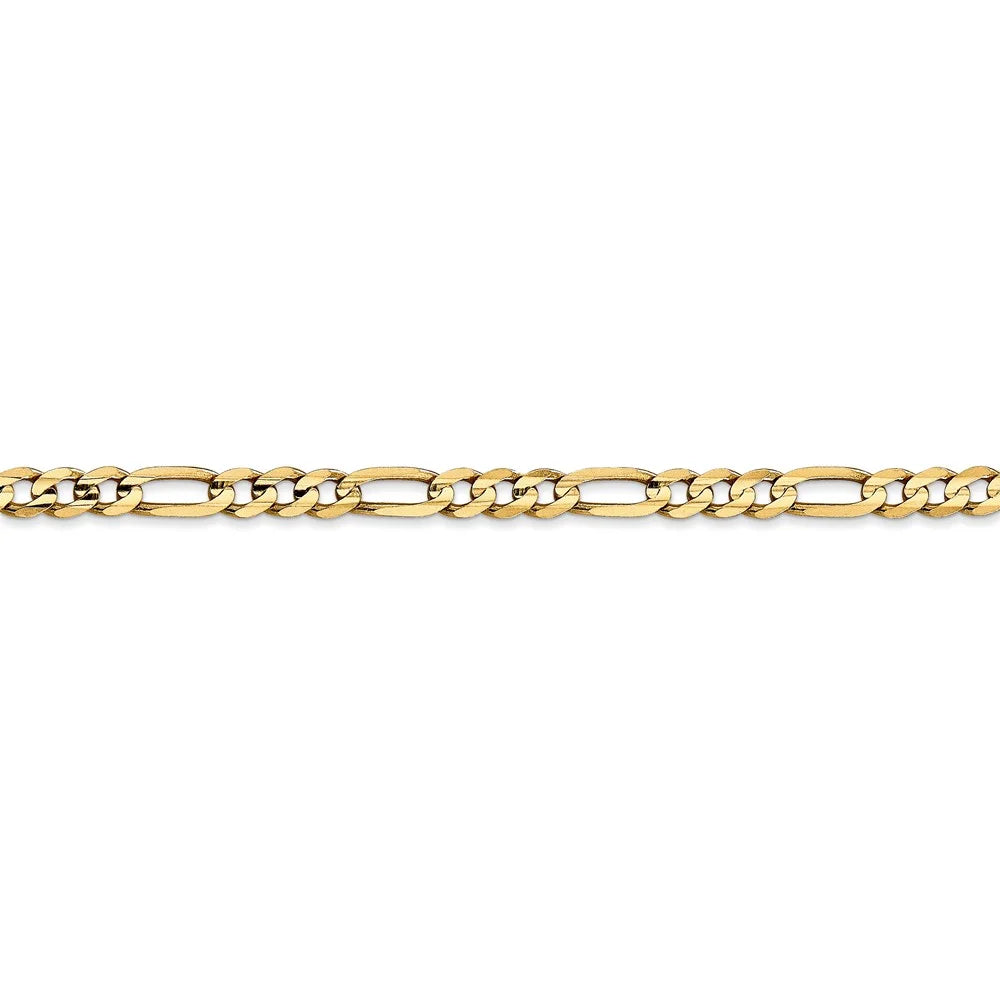 14kt Yellow Gold 4mm Open Figaro Chain 16 inch Lobster Clasp J53302