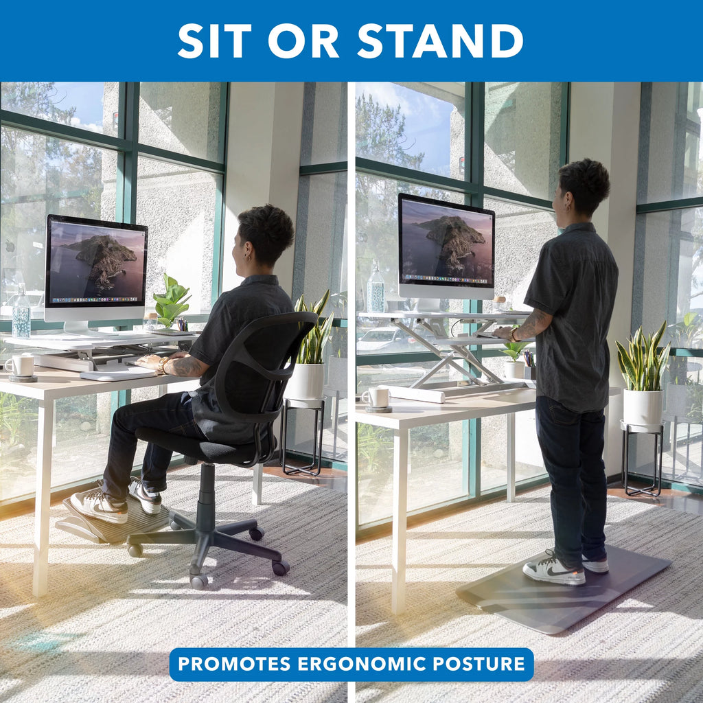 Extra Wide Sit Stand Desk Converter L493678