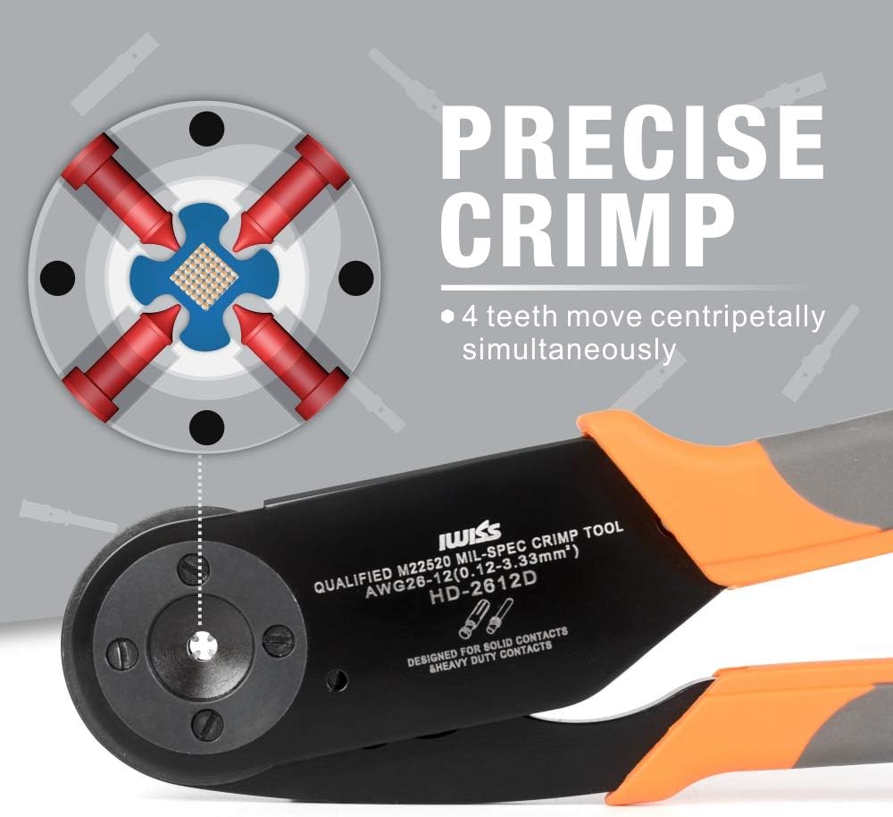 Deutsch Solid Contacts Crimping Tool AWG 26-12 C40557