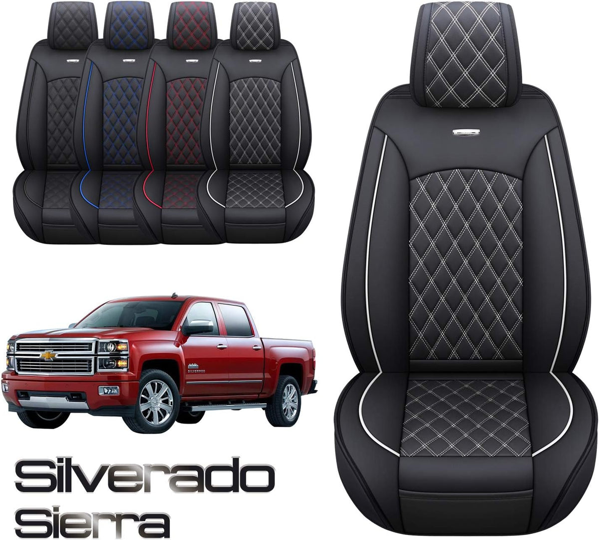 Black 2 Pc Front Seat Covers L424323