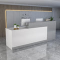 Reception Counter Desk with Lockable Drawers, Wooden Computer Desk L833415