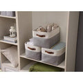 Foldable Cationic Fabric Storage Bin with Handles D18769