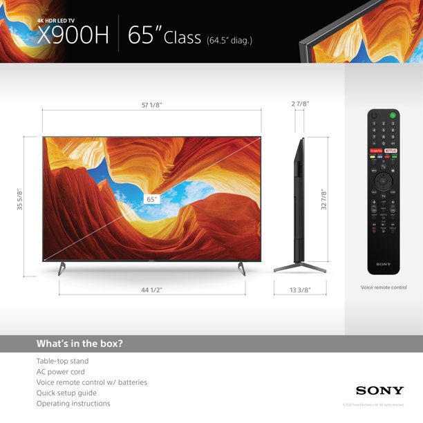 65 Class 4K UHD LED Android Smart TV HDR T615