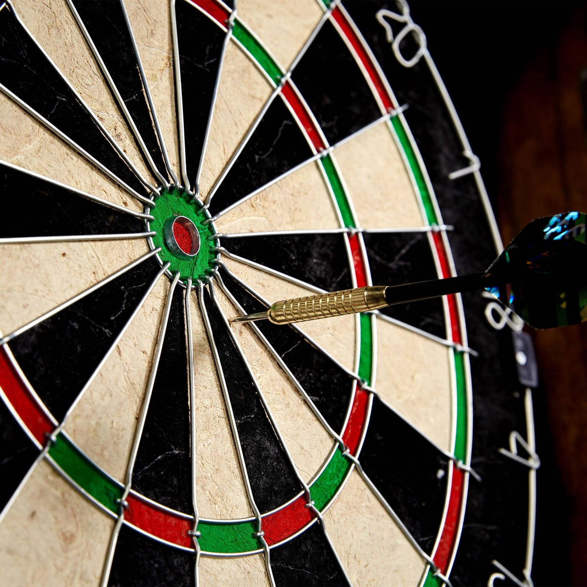 Brown Solid Wood Dartboard Cabinet Set Q5767