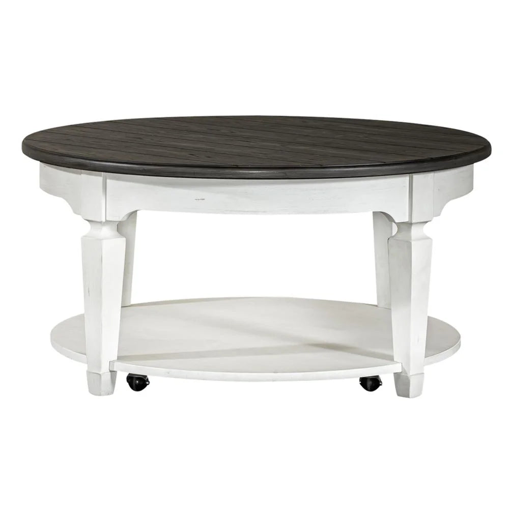 Round Cocktail Table Cottage White U853
