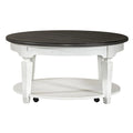 Round Cocktail Table Cottage White U853