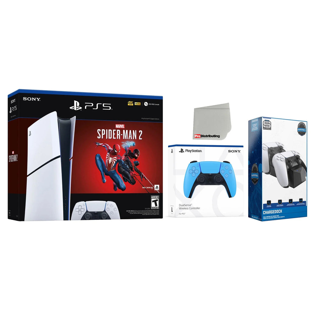 PlayStation 5 Digital Slim Console with Extra Controller and Charging Dock F335