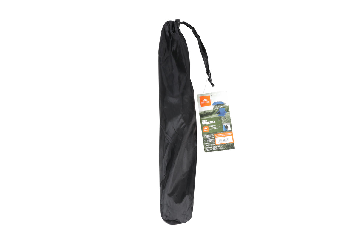 Ozark Trail Chair Umbrella with Clamp, Black, Large 42x42 B6442