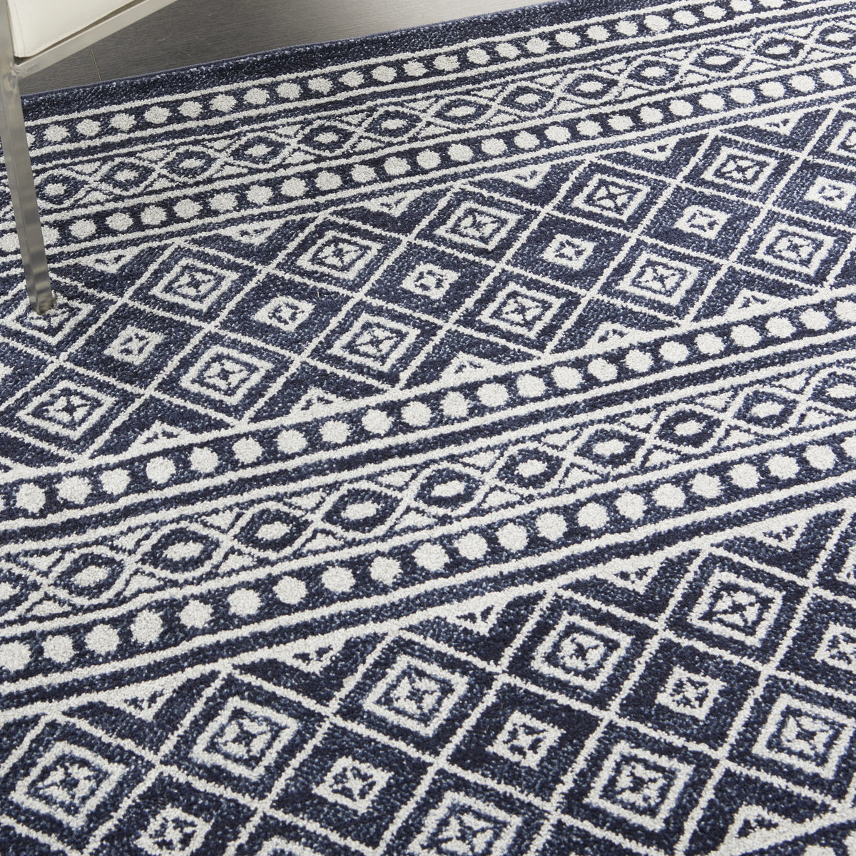 Navy Grey 8'6" x 12' Area Rug R29651