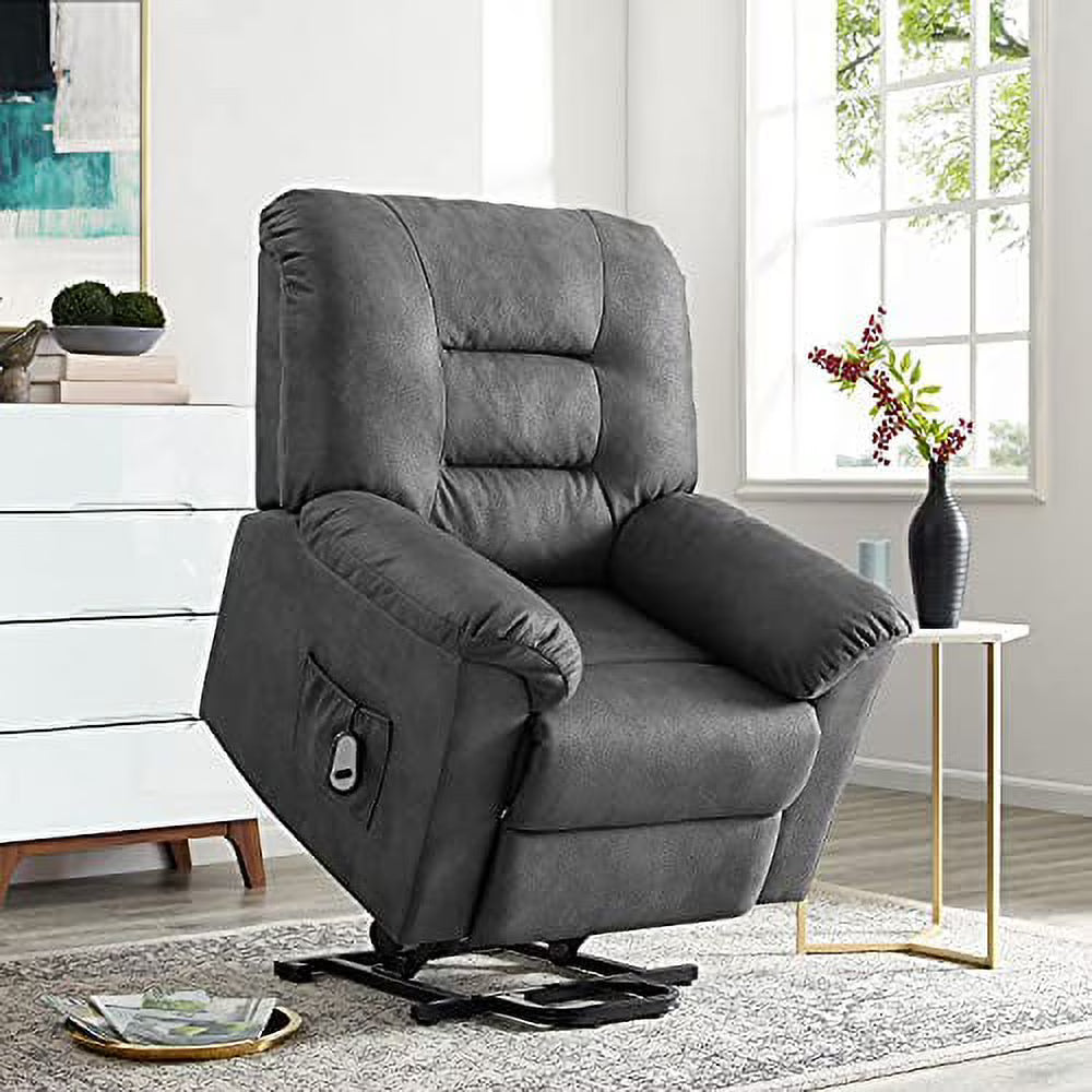 Gray Electric Lift Recliner Chair with Footrest N65615