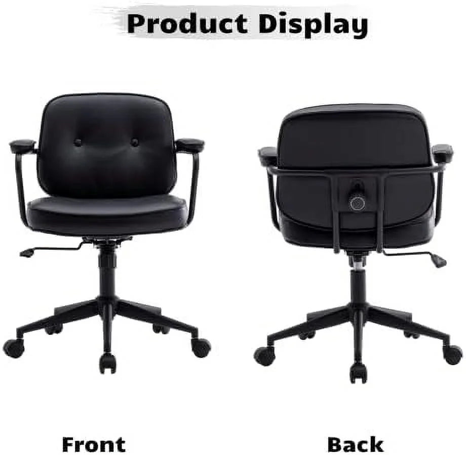 Beige Linen Fabric Armless Office Chair with Wheels N262