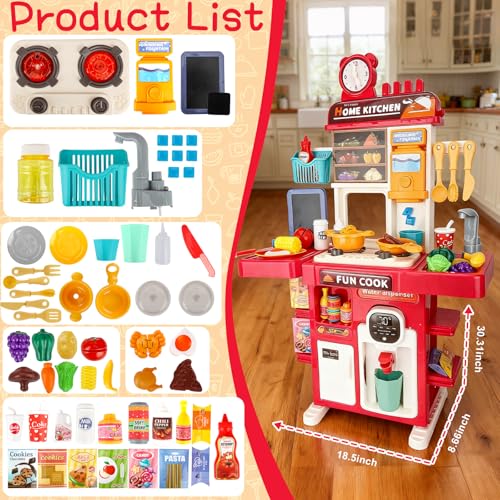 Toy Kitchen Set with Spray Sink & Lighting P875