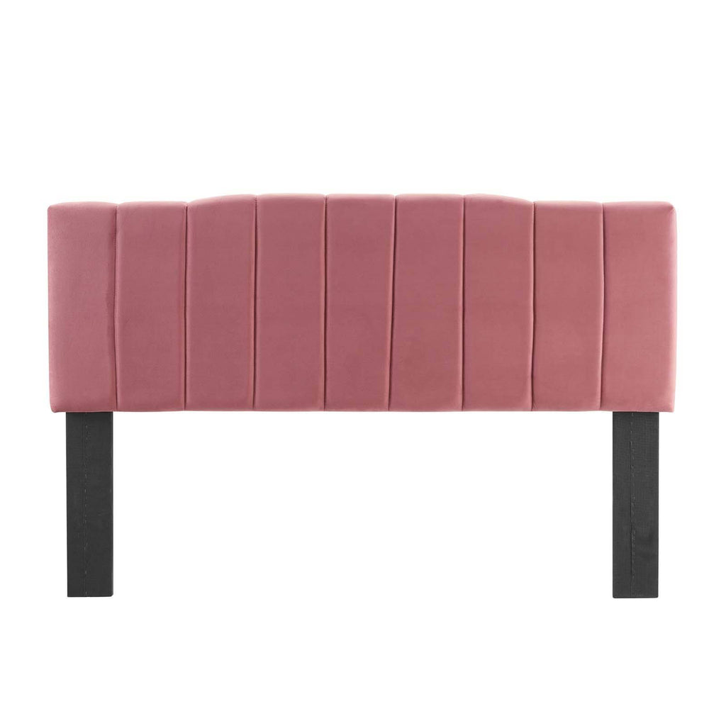 Navy Performance Velvet Full/Queen Headboard L439