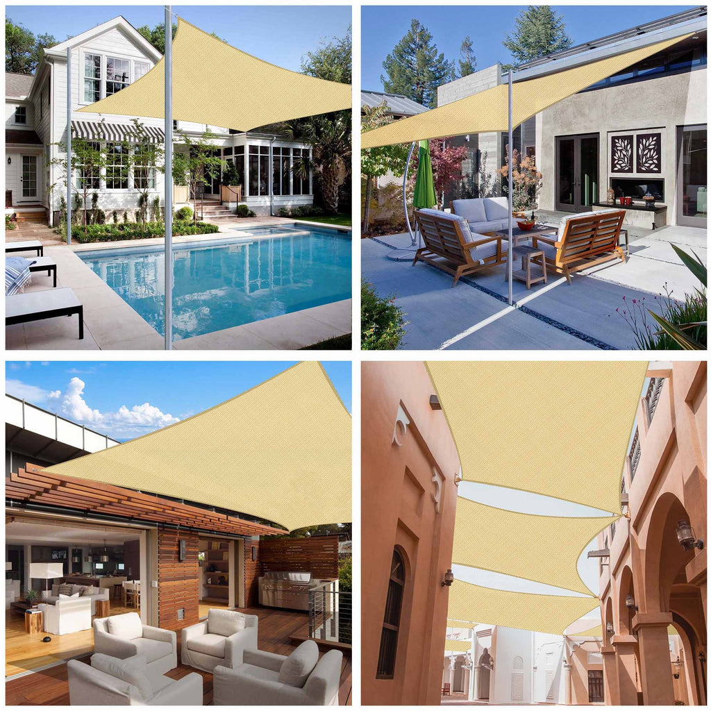 16x12 Ft 97% UV Block Rectangle HDPE Sun Shade Sail Canopy A793524