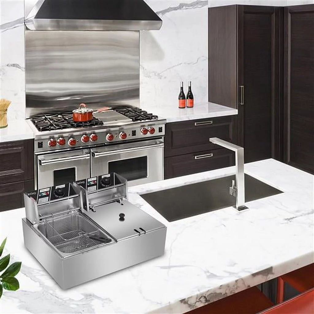 12L 5000W Stainless Steel Electric Countertop Deep Fryer G134