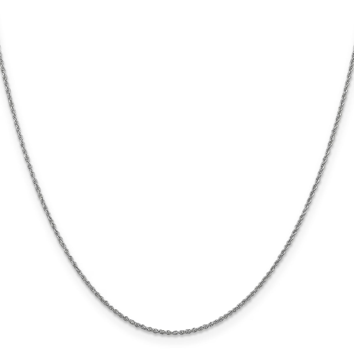 14K White Gold Baby Rope Chain Necklace 24 Inches Y423595