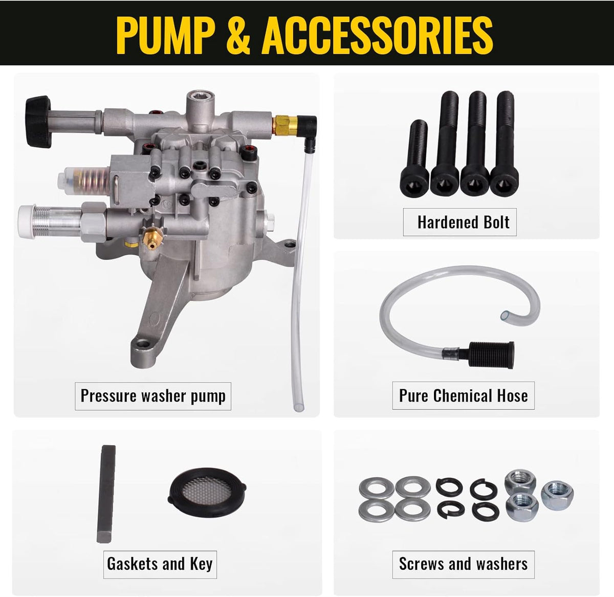 Vertical 3200 PSI Pressure Washer Pump with 7/8 Shaft 2.4 GPM G79697