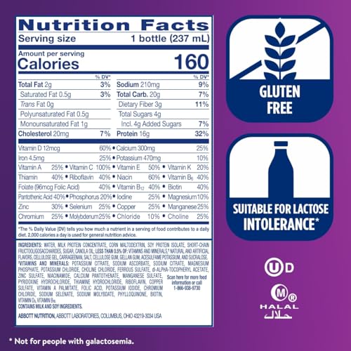 Vanilla High Protein Nutrition Shake 8 fl oz 24 Pack E208