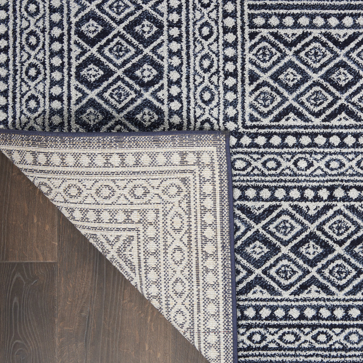 Navy Grey 8'6" x 12' Area Rug R29651
