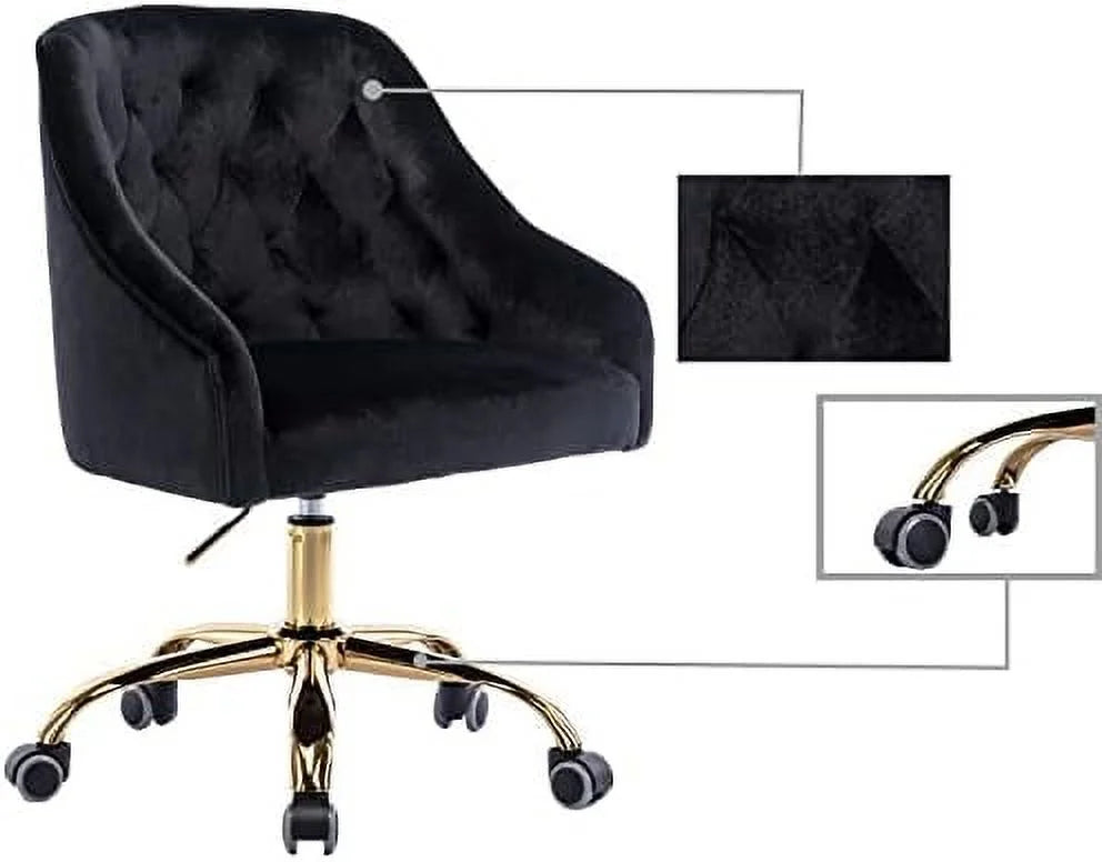 Red Velvet Adjustable Swivel Office Chair E1126