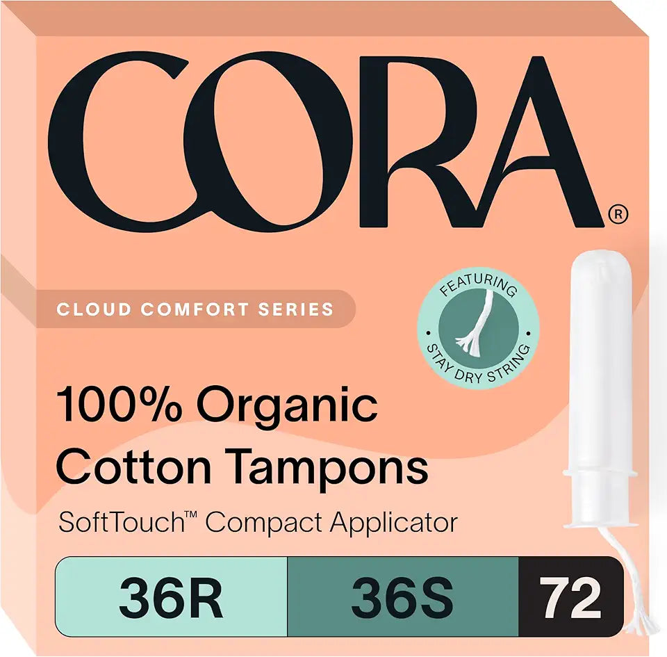 Organic Cotton Applicator Tampons, 36 Regular & 36 Super, 72 Total T47605