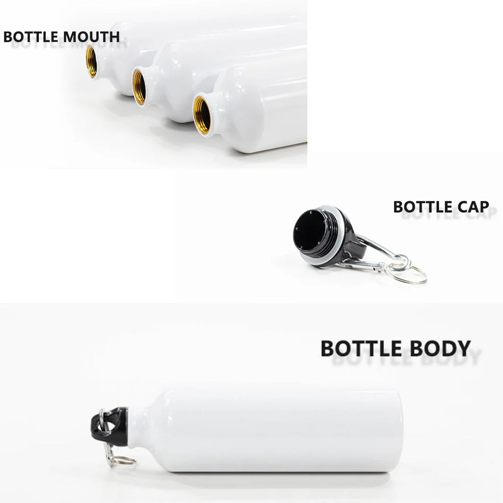 50pcs 500ml Aluminium Water Bottle White Q869037