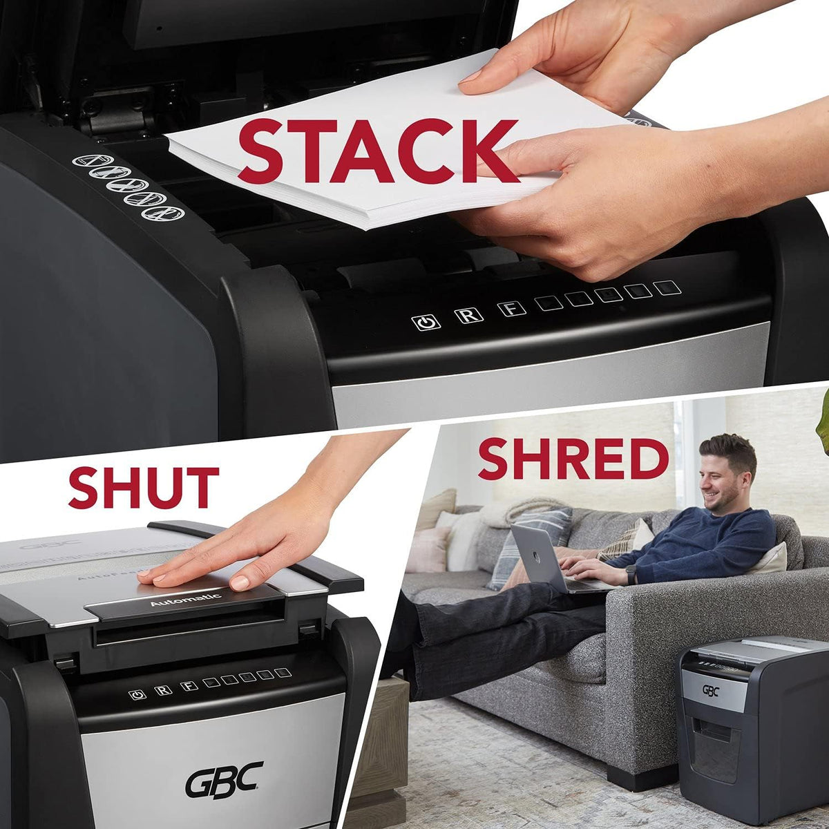 Auto Feed 100 Sheet Micro-Cut Paper Shredder Q739