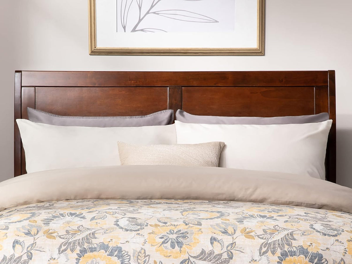 King Walnut Wood Platform Bed F45818
