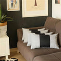 Ivory & Black Lumbar Pillow Covers, Set of 4 A302136
