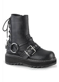 Black Vegan Leather Boots L6702