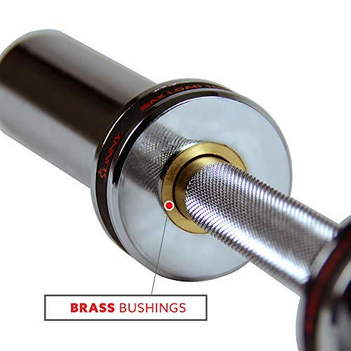 20" Heavy Duty Barbell Bar with Locking Ring Collars E371