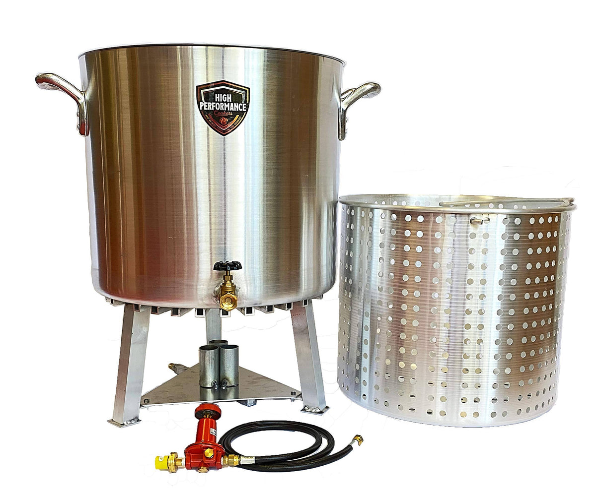 120 Quart Powered Seafood Boiler Steamer with Basket and Lid O839341