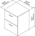 2 Drawer Mobile File Cabinet N8592
