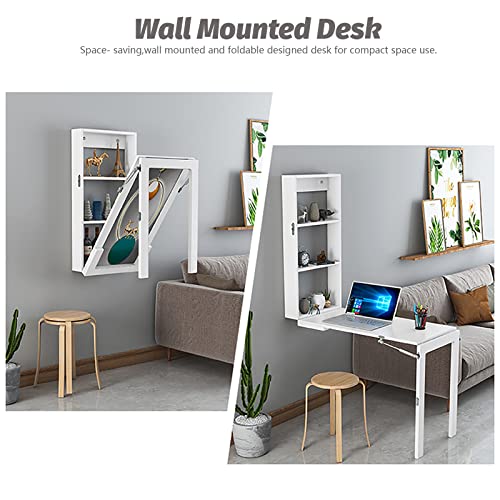 Natural Freestanding 3 Tier Ladder Shelf Desk V526243