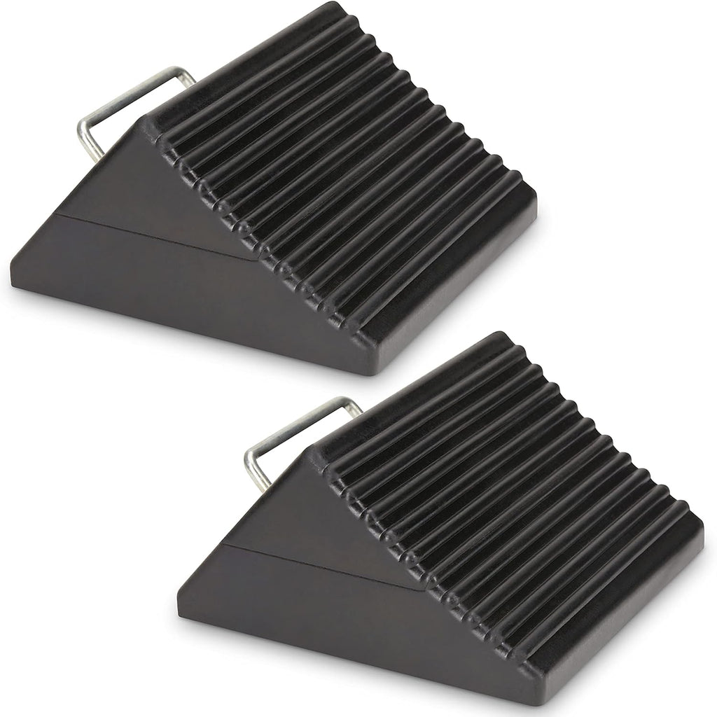 Set of 4 Heavy Duty Nylon Rubber Wheel Chocks A2622