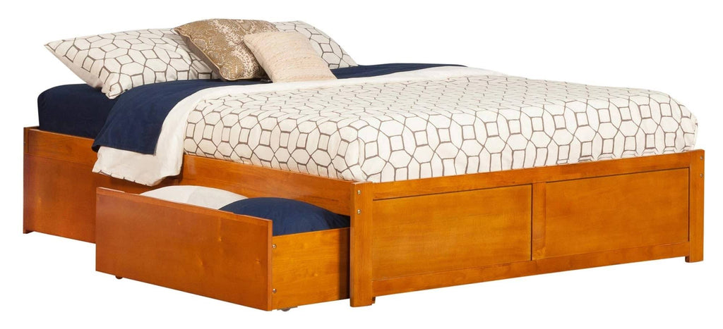 Queen Flat Panel Foot Board with 2 Bed Drawers V886184