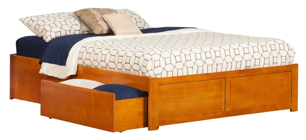 Queen Flat Panel Foot Board with 2 Bed Drawers V886184