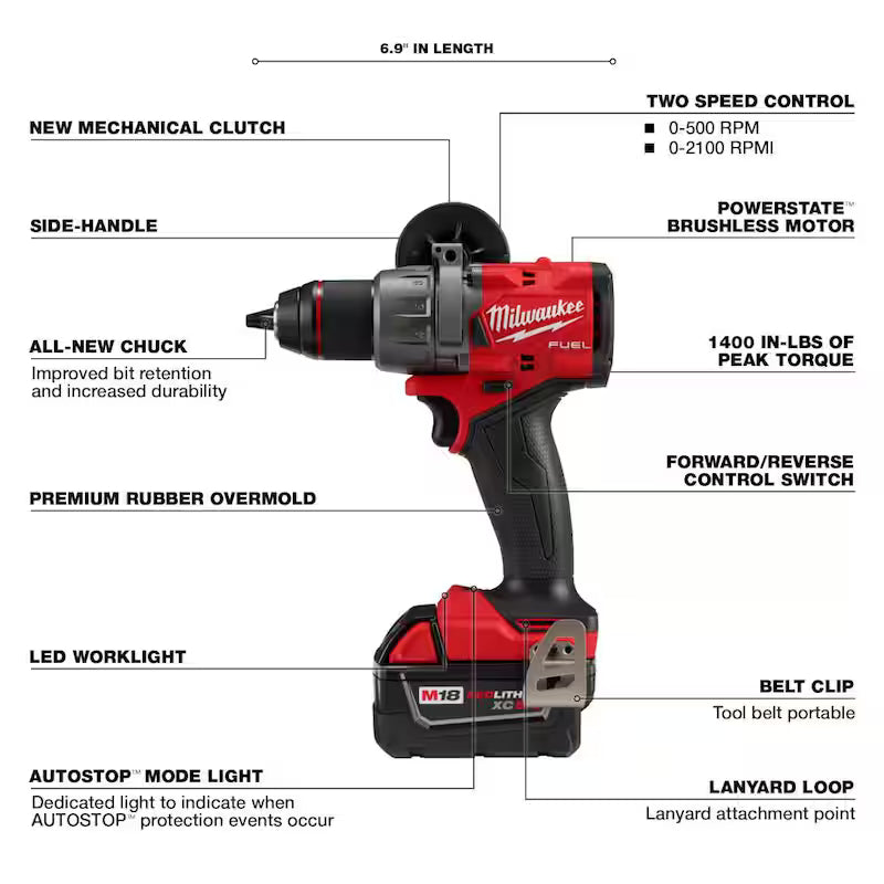 18-Volt Brushless Cordless Hammer Drill & Impact Driver Combo Kit with 50-Piece Bit Set T135