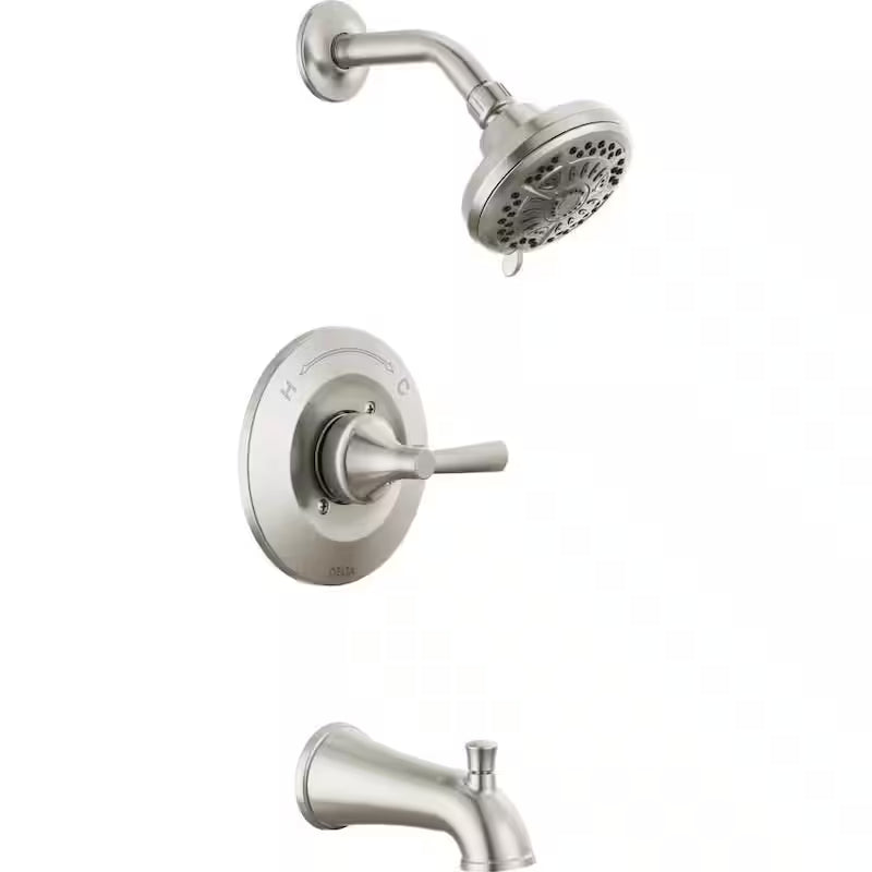 Single-Handle 6-Spray Tub and Shower Faucet Brushed Nickel J676228