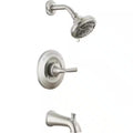 Single-Handle 6-Spray Tub and Shower Faucet Brushed Nickel J676228