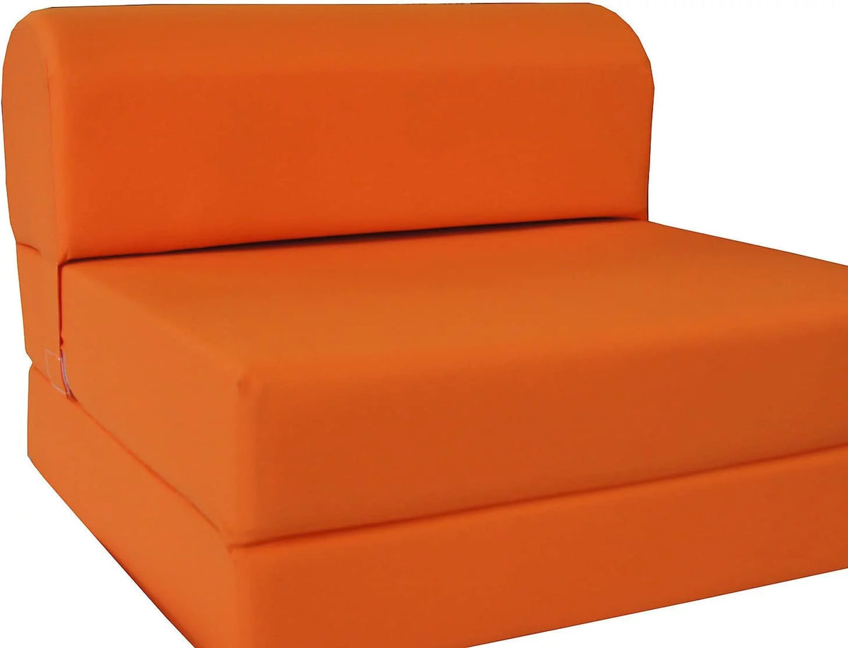 Orange Folding Foam Sleeper Chair Bed I3132