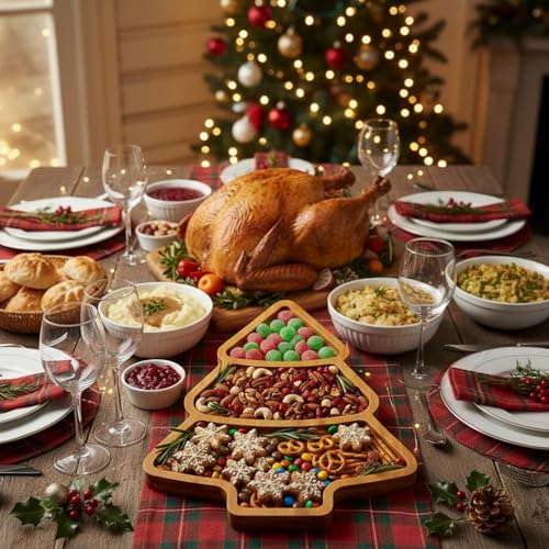 Christmas Tree Serving Tray Charcuterie Board 11.42 x 10.43 Inches C2863
