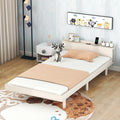Twin Size Platform Bed Frame with Storage Headboard and USB Ports J19684