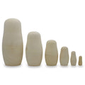 Set of 6 Unfinished Wooden Nesting Dolls 5.5 Inches B8901
