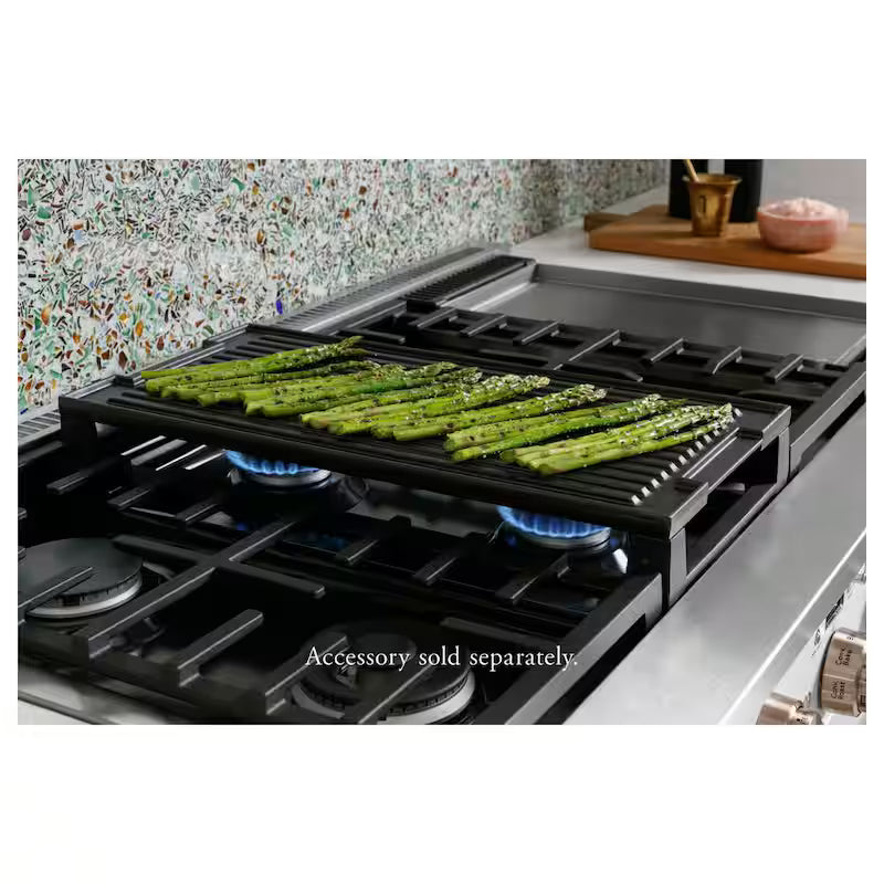 Matte White 6 Burner Dual Fuel Range W135