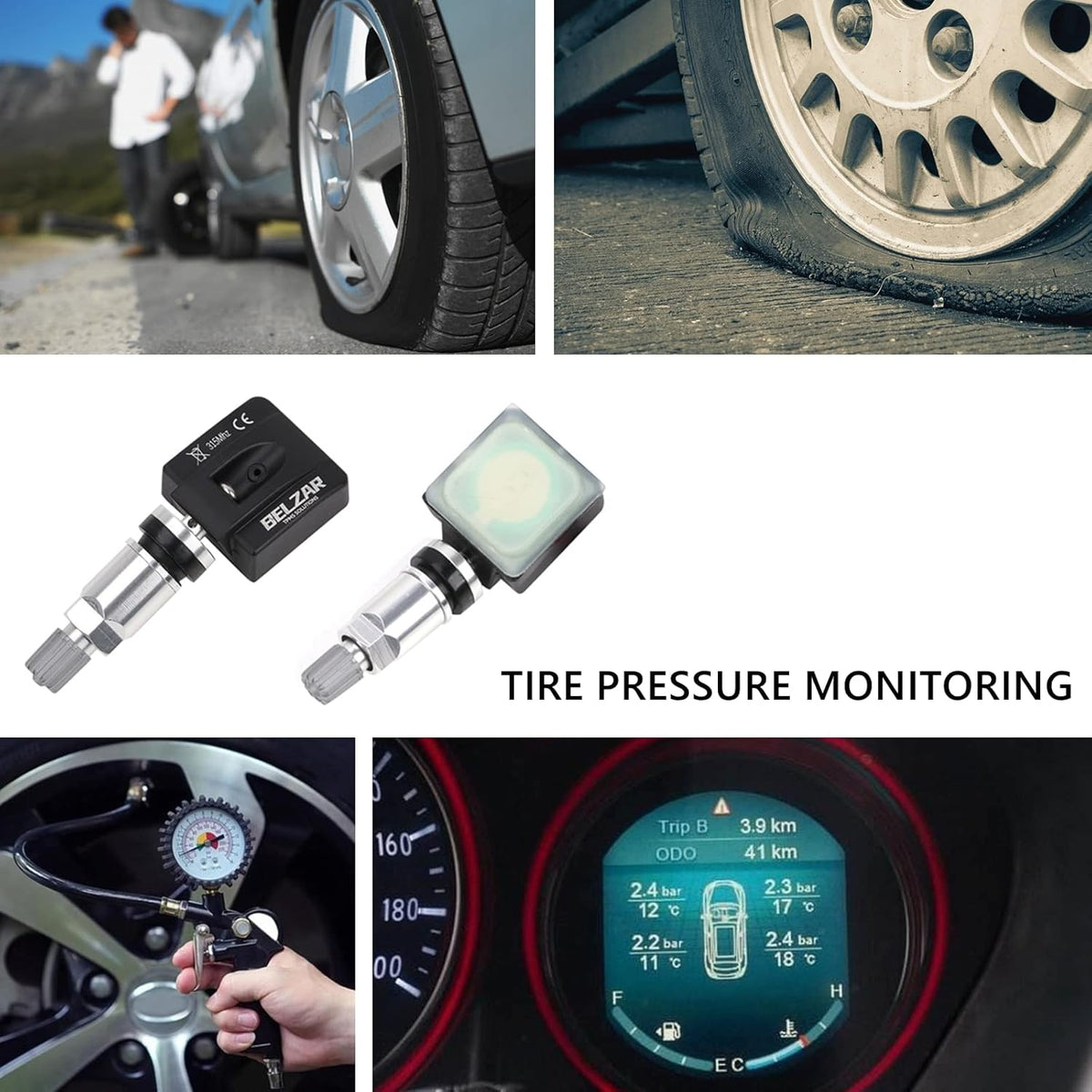 Tire Pressure Sensors TPMS 315MHz Replacement for Infiniti Nissan (4 Pack) A7466